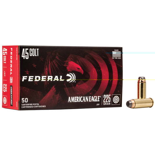 Federal, American Eagle, 45LC, 225 Grain, Jacketed Soft Point  (1000 Round Case)