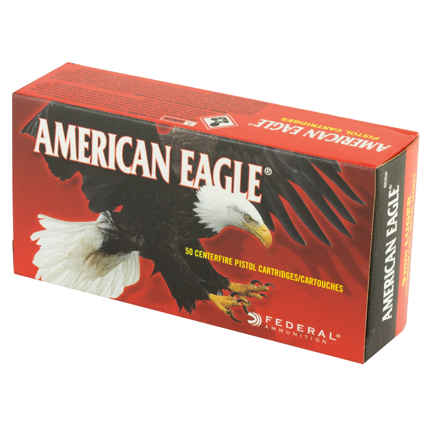 Federal, American Eagle, 9mm Luger, 115 Grain | Full Metal Jacket, FMJ | 50 Round Box 