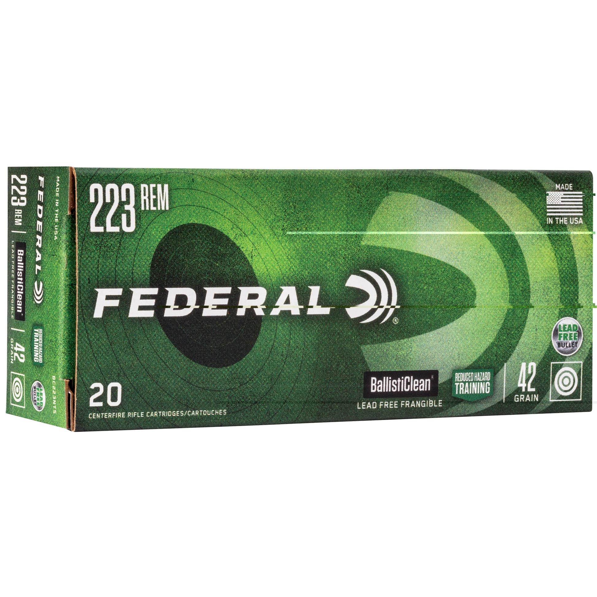 Federal, Ballisticlean, 223 Remington, 42 Grain, Frangible, (500 RD CASE)