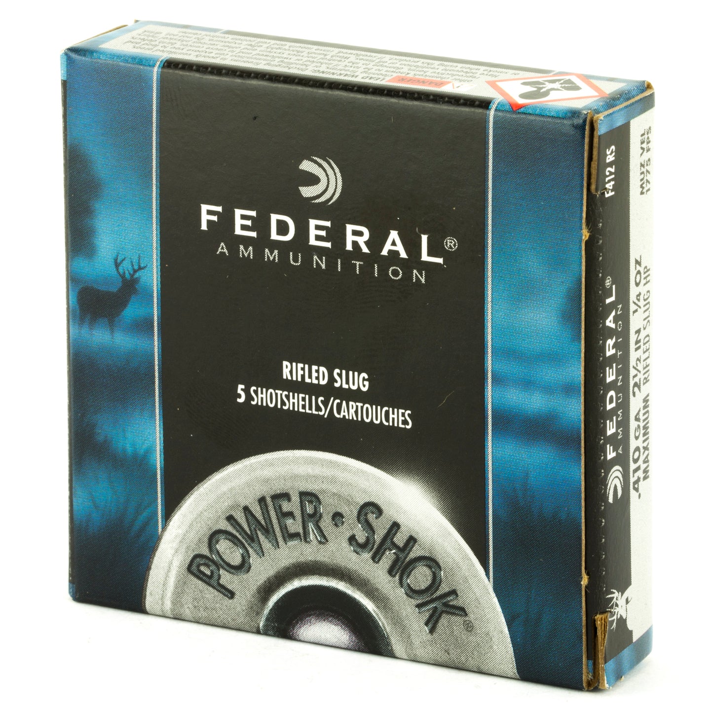 Federal PowerShok  410ga 2.5 Mx Rifled Slug (5 Round Box)