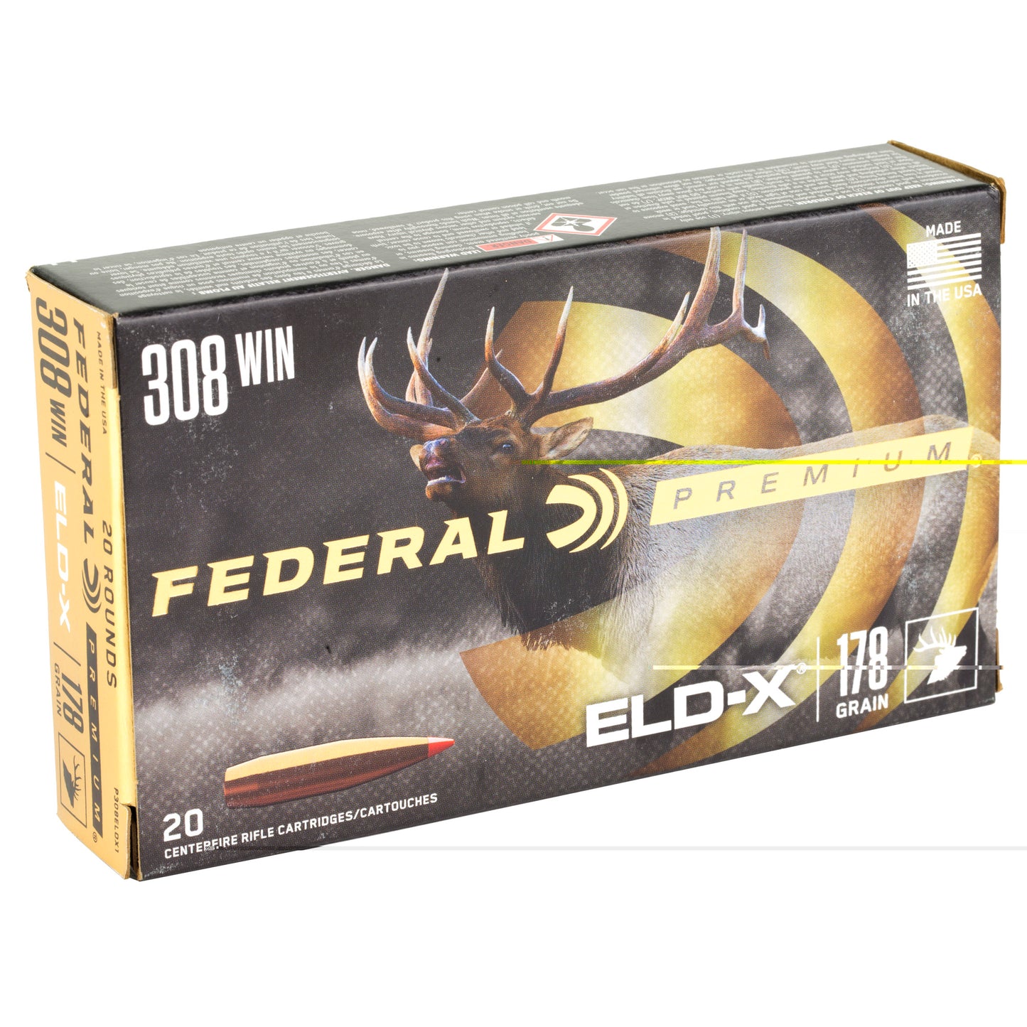 Federal, Federal Premium, Extremely Low Drag eXpanding, 308 Winchester, 178 Grain, Polymer Tip, 20 Round Box