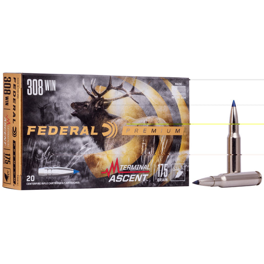 Federal, Premium, 308 Winchester, 175 Grain, Terminal Ascent, 20 Round Box