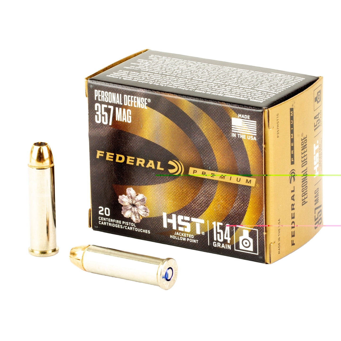 Federal, 357 Magnum, 154 Grain, Jacketed Hollow Point, (200 Round Case)