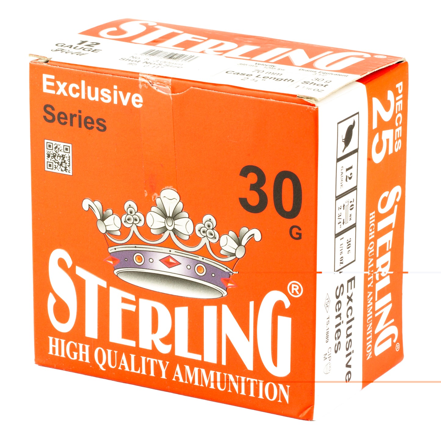 Sterling, Exclusive Series, 12 Gauge 2.75", #5, 1 1/6 oz, Shot Shell  (25 Round Box)