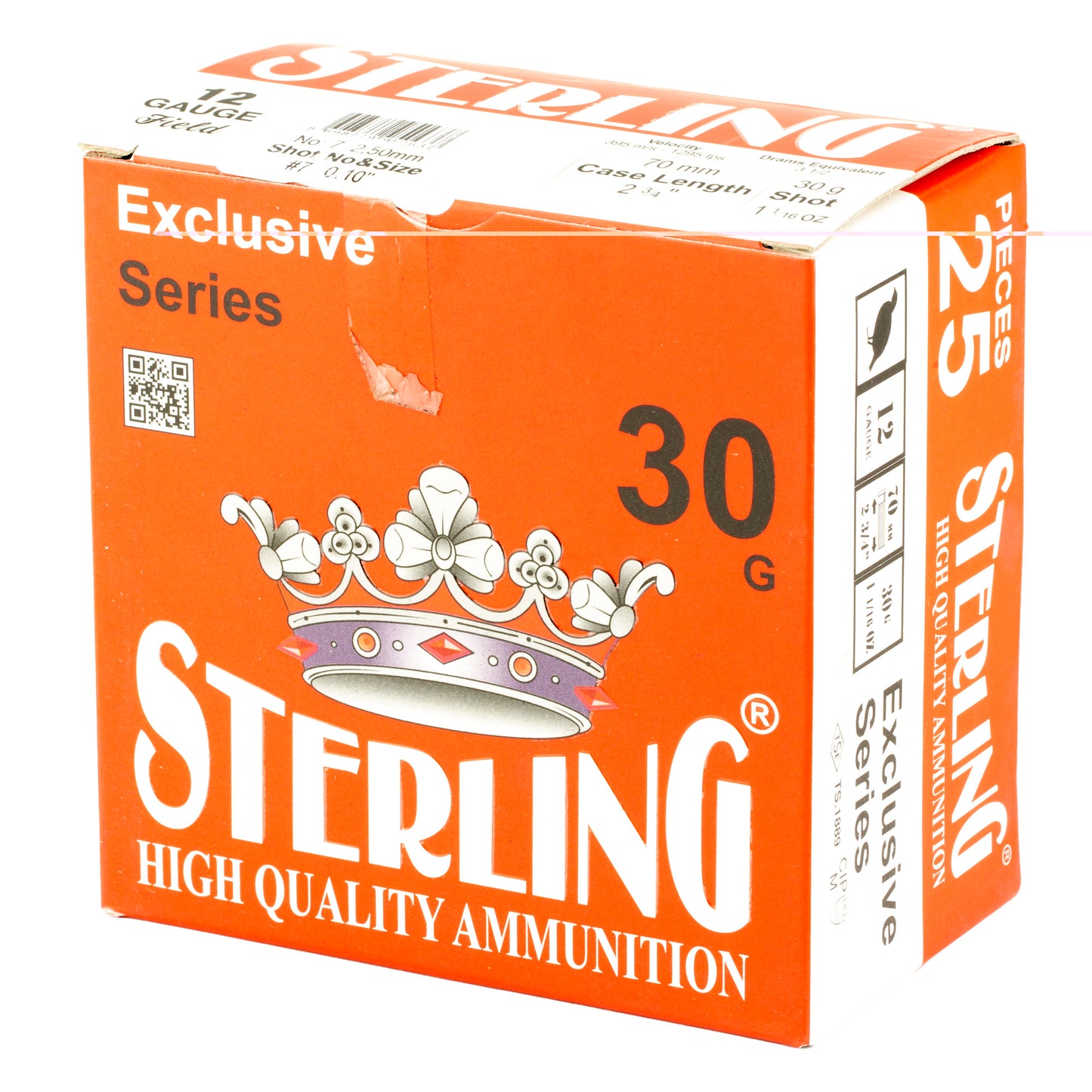 Sterling, Exclusive Series, 12 Gauge 2.75", #7, 1 1/6 oz, Shot Shell  (25 Round Box)