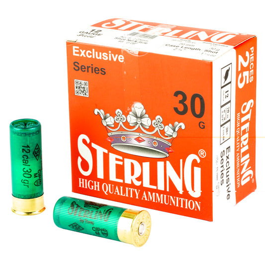 Sterling, Exclusive Series, 12 Gauge 2.75", #8, 1 1/6 oz, Shot Shell  (25 Round Box)