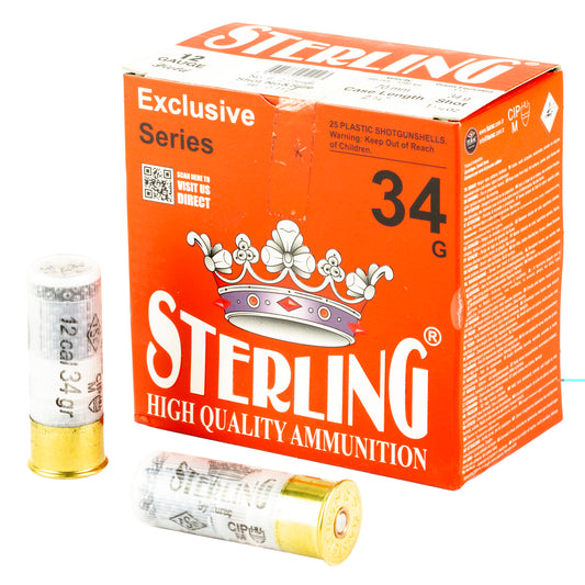 Sterling, Exclusive Series, 12 Gauge 2.75", #6, 1 3/16 oz, Shot Shell  (25 Round Box)