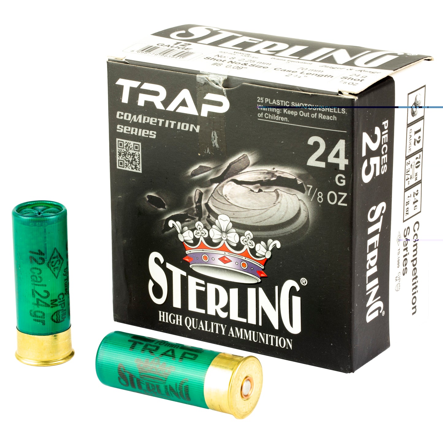 Sterling, Competition Series, 12 Gauge 2.75", #8, 7/8 oz., Shot Shell  (25 Round Box)