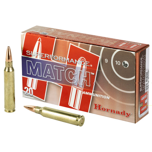 Hornady, SuperFormance, 223REM, 75 Grain, Boat Tail, Hollow Point, (200 RD CASE)