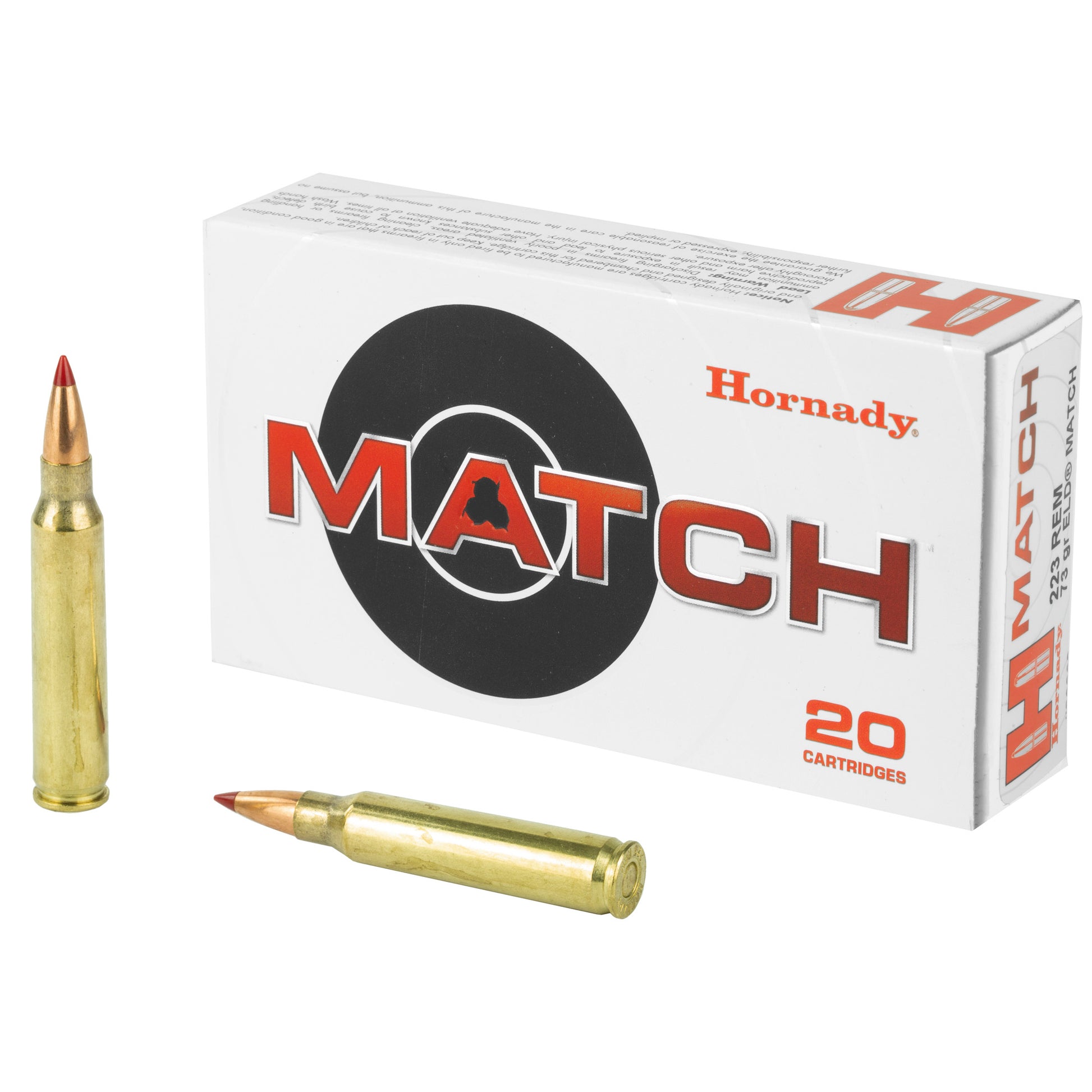 Hornady, Match, 223 Rem, 73 Grain, ELD Match, 20 Round Box