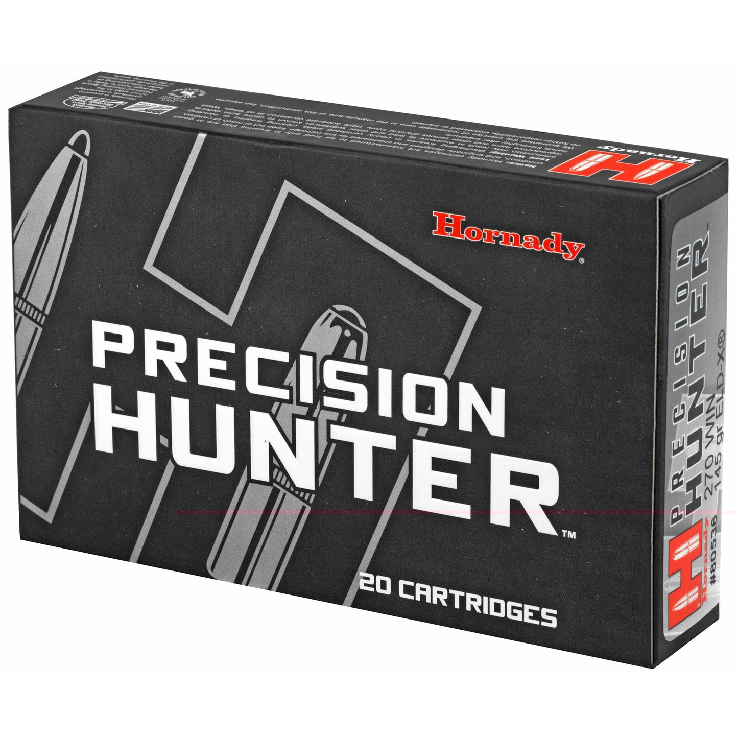 Hornady, Precision Hunter, 270 Win, 145 Grain, ELD-X  (20 Round Box)(