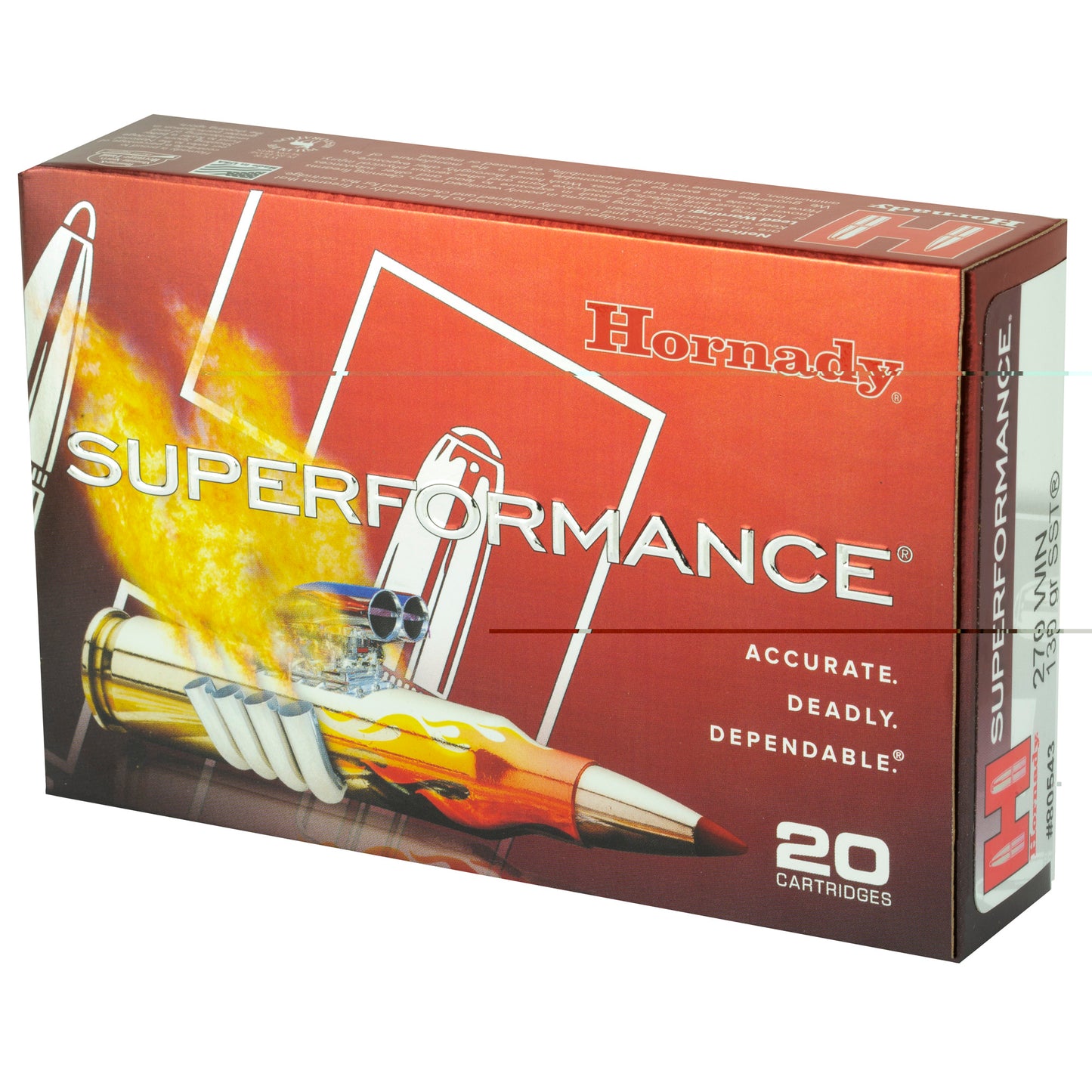 Hornady, SuperFormance, 270WIN, 130 Grain, SST  (20 Round Box)