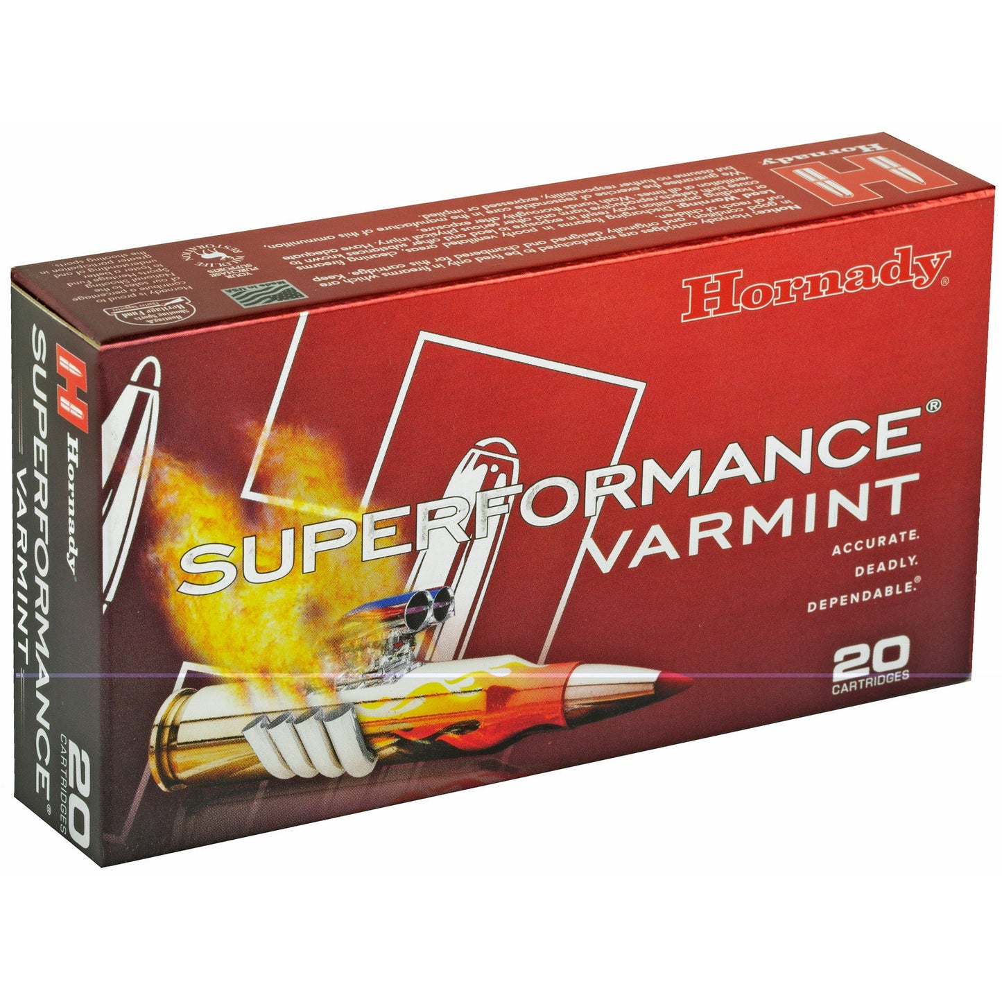 Hornady, Superformance Varmint, 222 Remington, 50 Grain, V-Max, (200 Round Case)