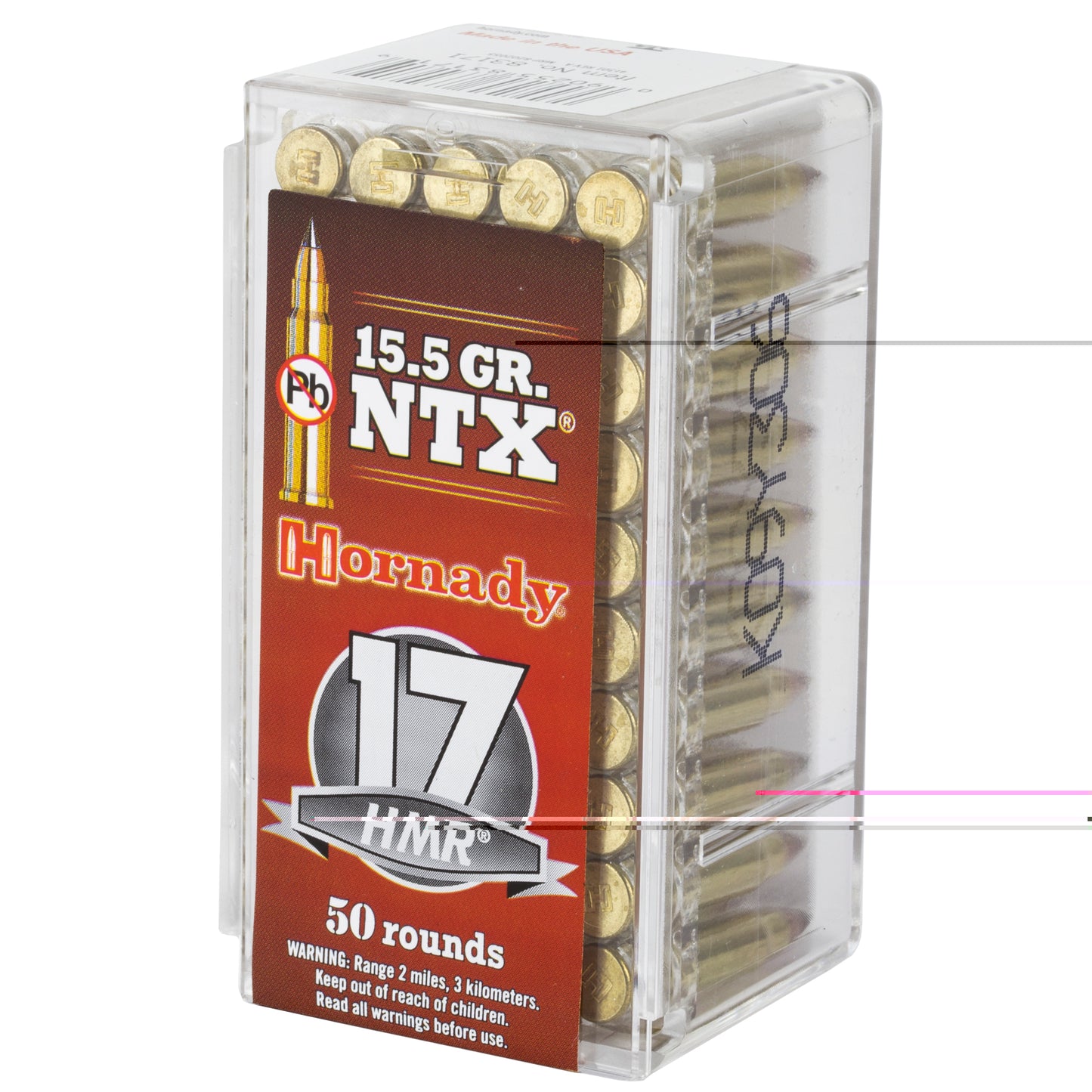 Hornady, Varmint Express, 17HMR, 15.5 Grain, NTX, Lead Free  (50 Round Box)