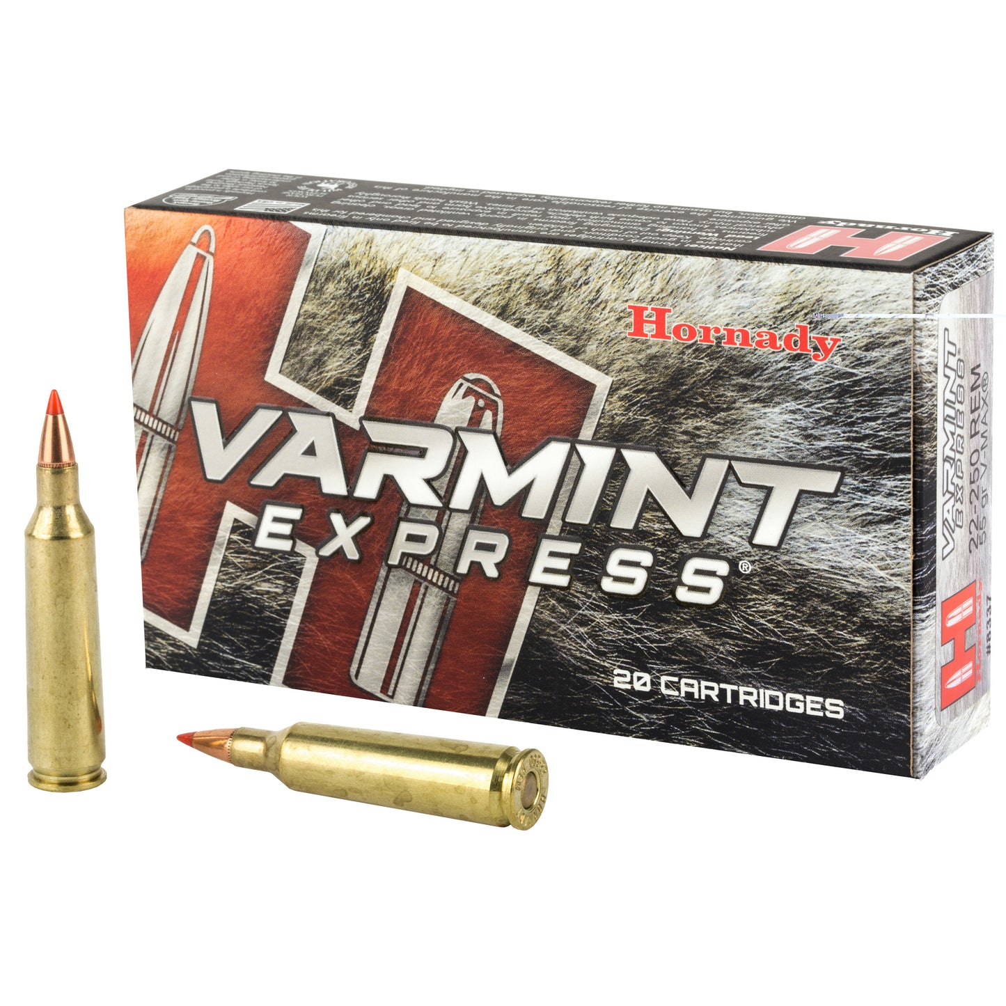 Hornady, Varmit Express, 22-250, 55 Grain, V-Max, (20 Round Box)