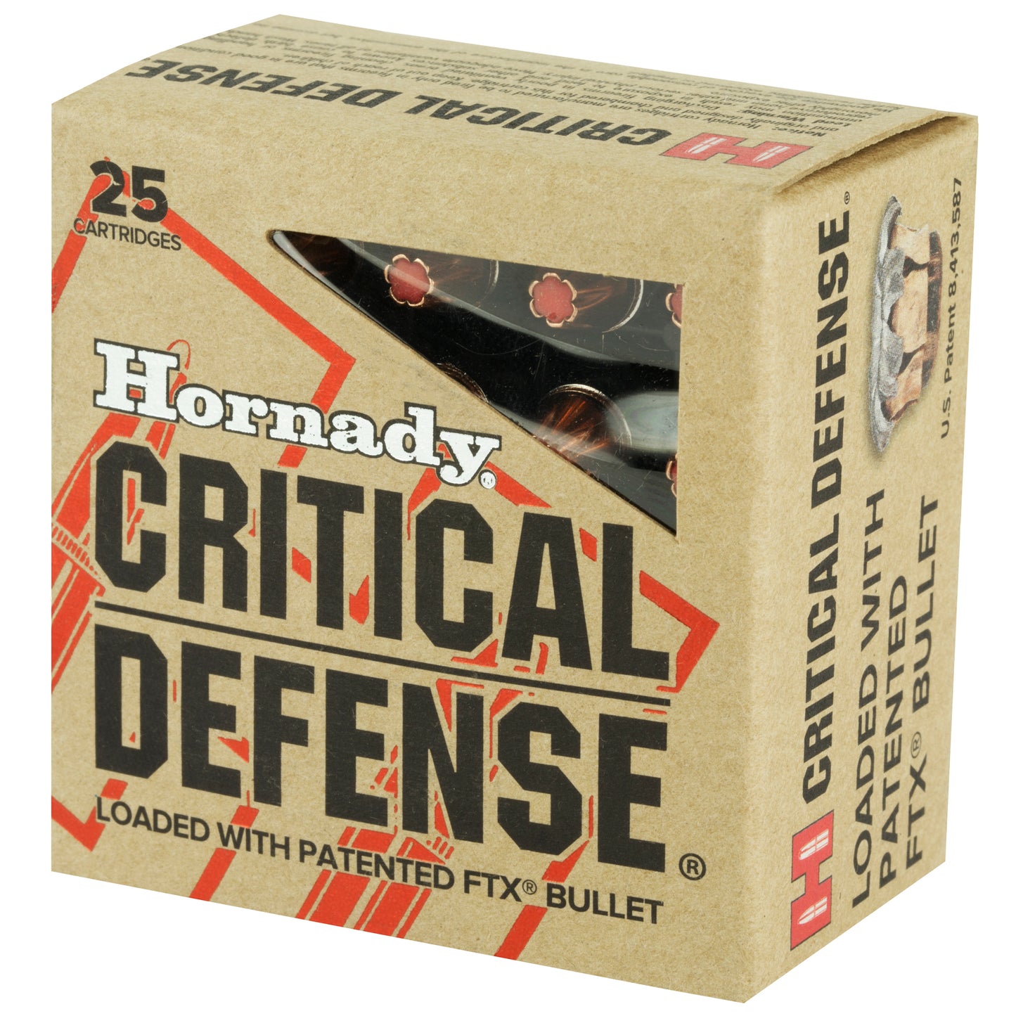 Hornady, Critical Defense, .32, Harrington & Richardson, H&R Magnum, 80 Grain | Flextip, FTX | 25 Rounds per Box 