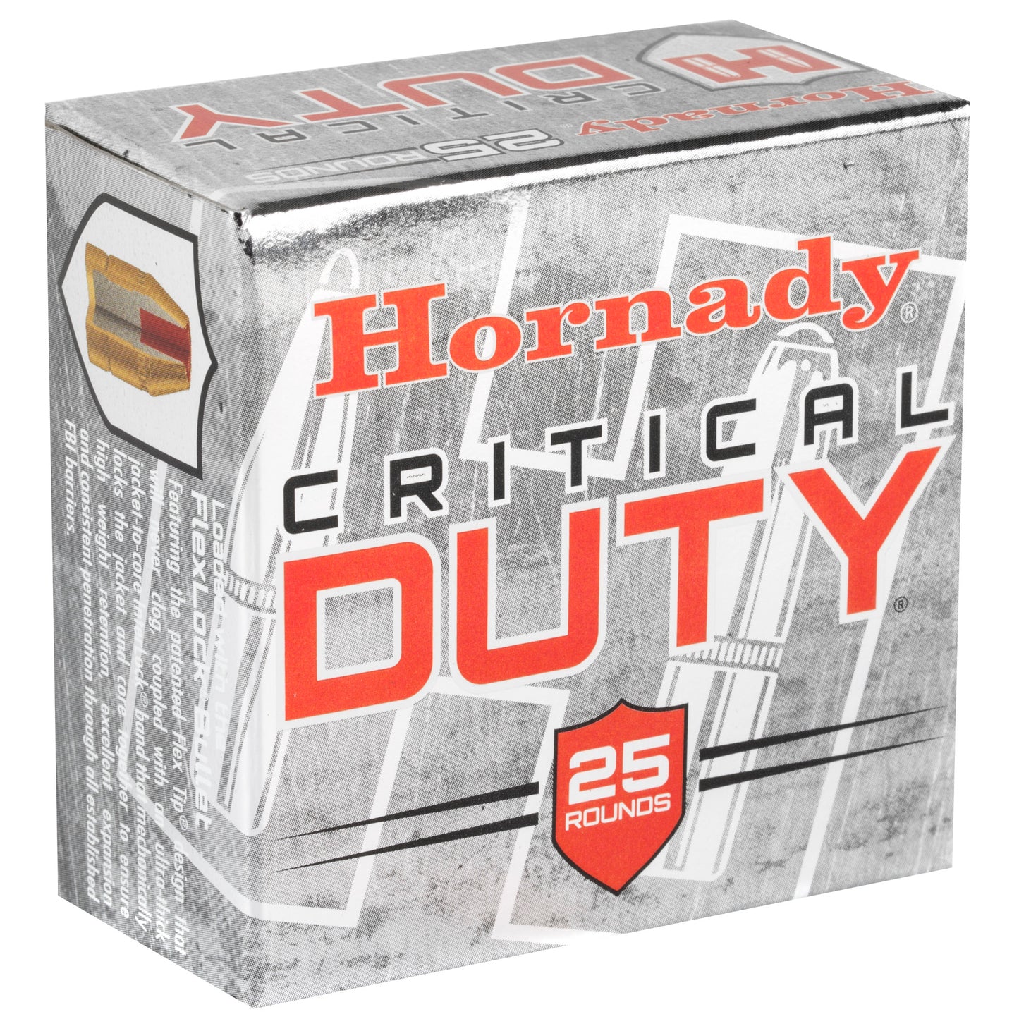 Hornady, Critical Duty, 9mm Luger, Overpressure Ammunition,+P, 135 Grain | FlexLock | 25 Round Box 