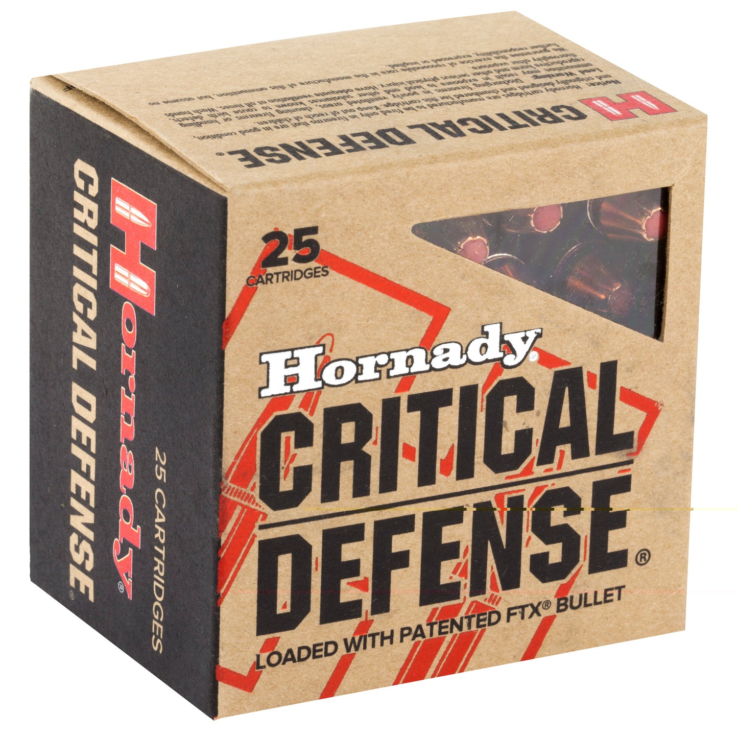 Hornady, Critical Defense, CD, 38 Special, SPL, 110grain, Flextip, FTX, 25 Rounds per Box