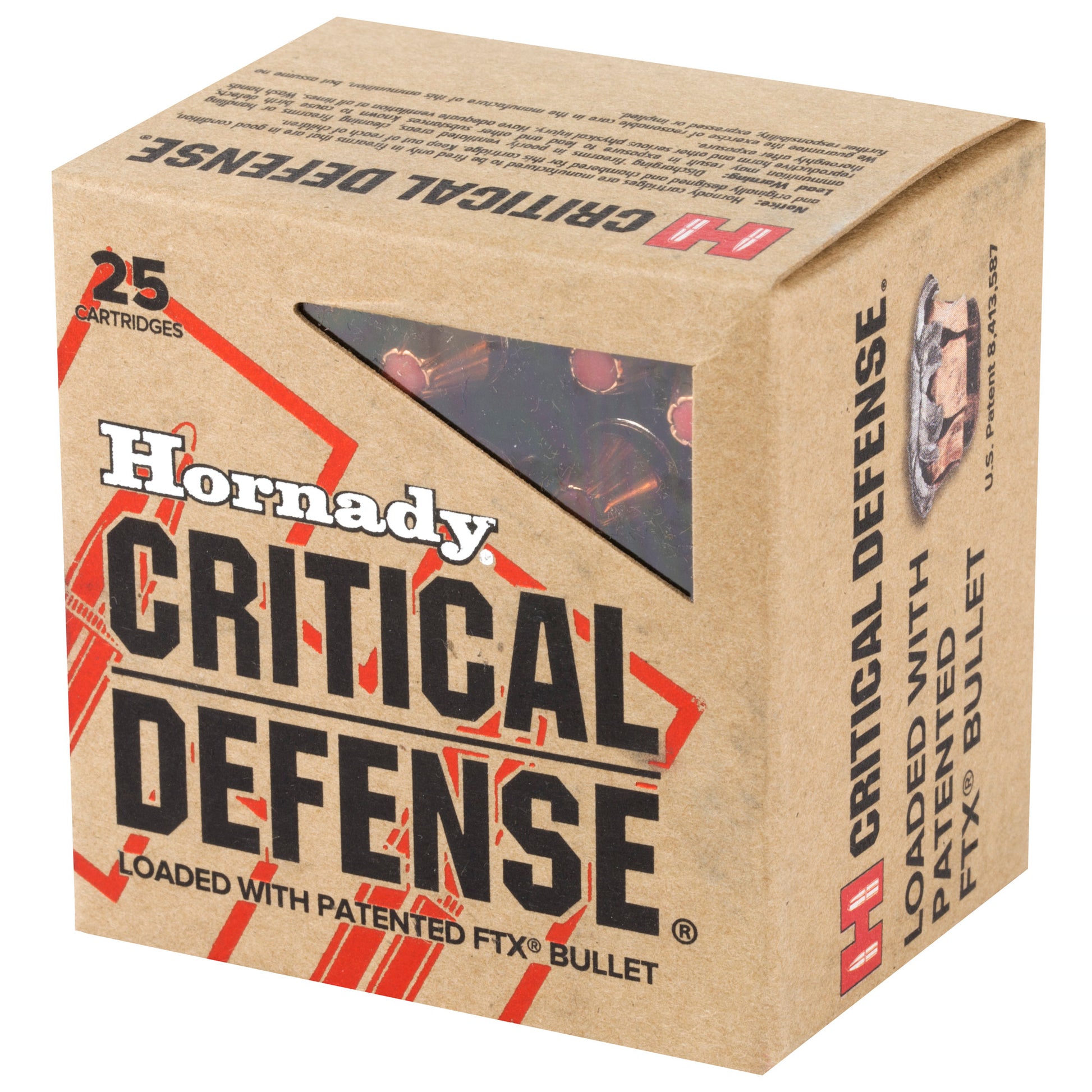 Hornady, Critical Defense, CD, 38 Special, SPL, 110grain, Flextip, FTX, 25 Rounds per Box