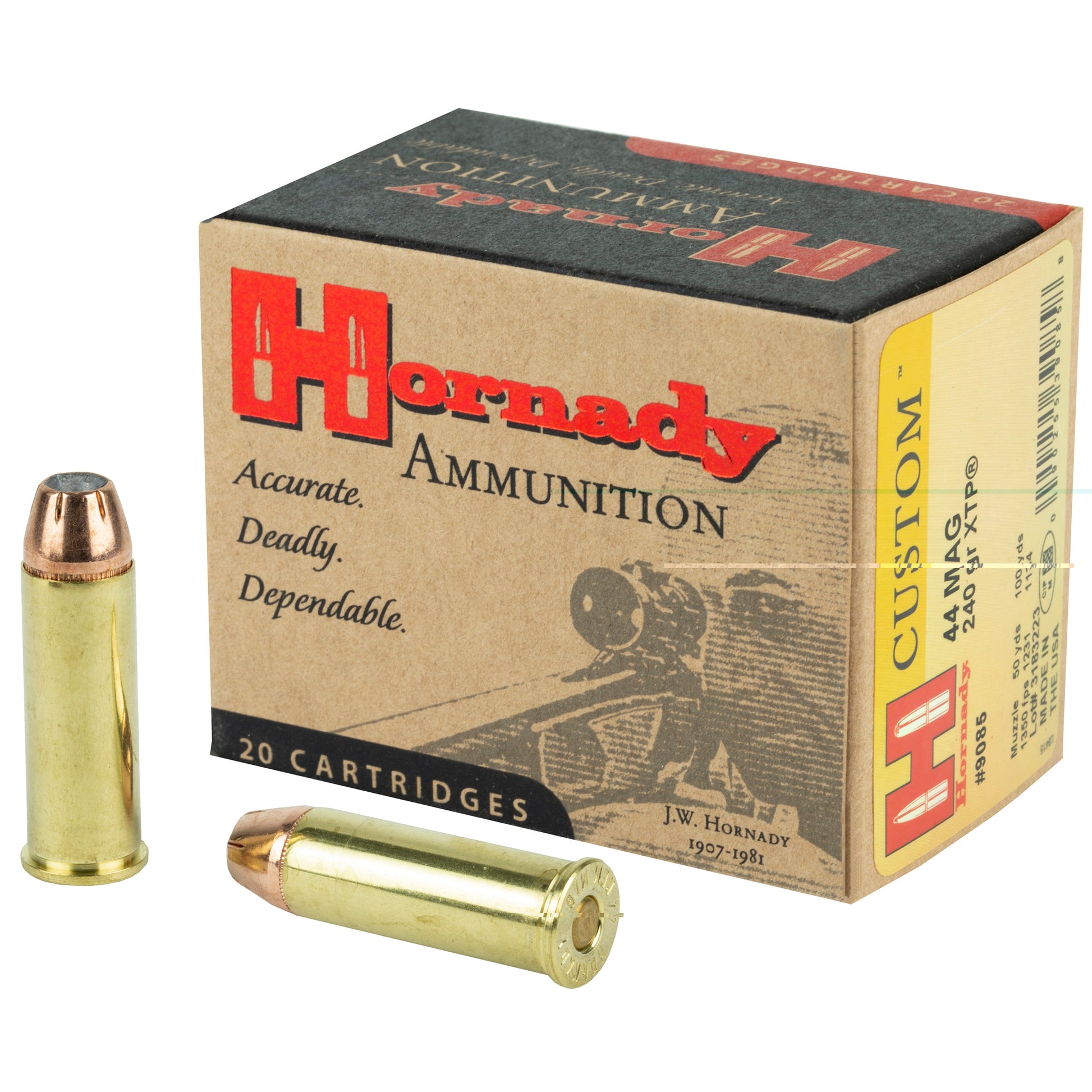 Hornady Ammunition, 44 Magnum, 240 Grain | Extreme Terminal Performance, XTP | 20 Rounds per Box