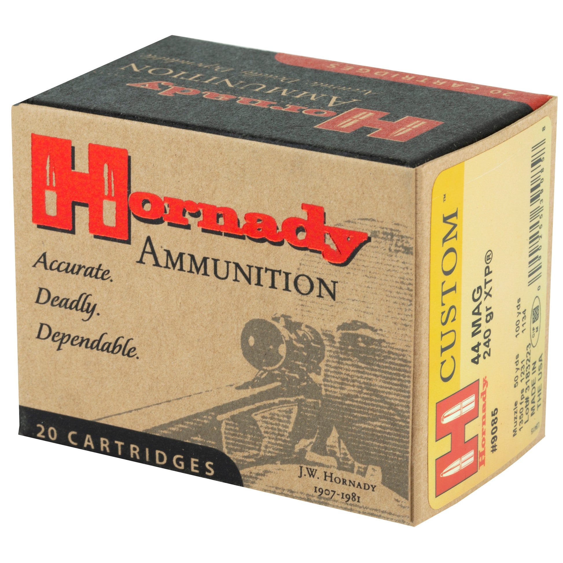 Hornady Ammunition, 44 Magnum, 240 Grain | Extreme Terminal Performance, XTP | 20 Rounds per Box