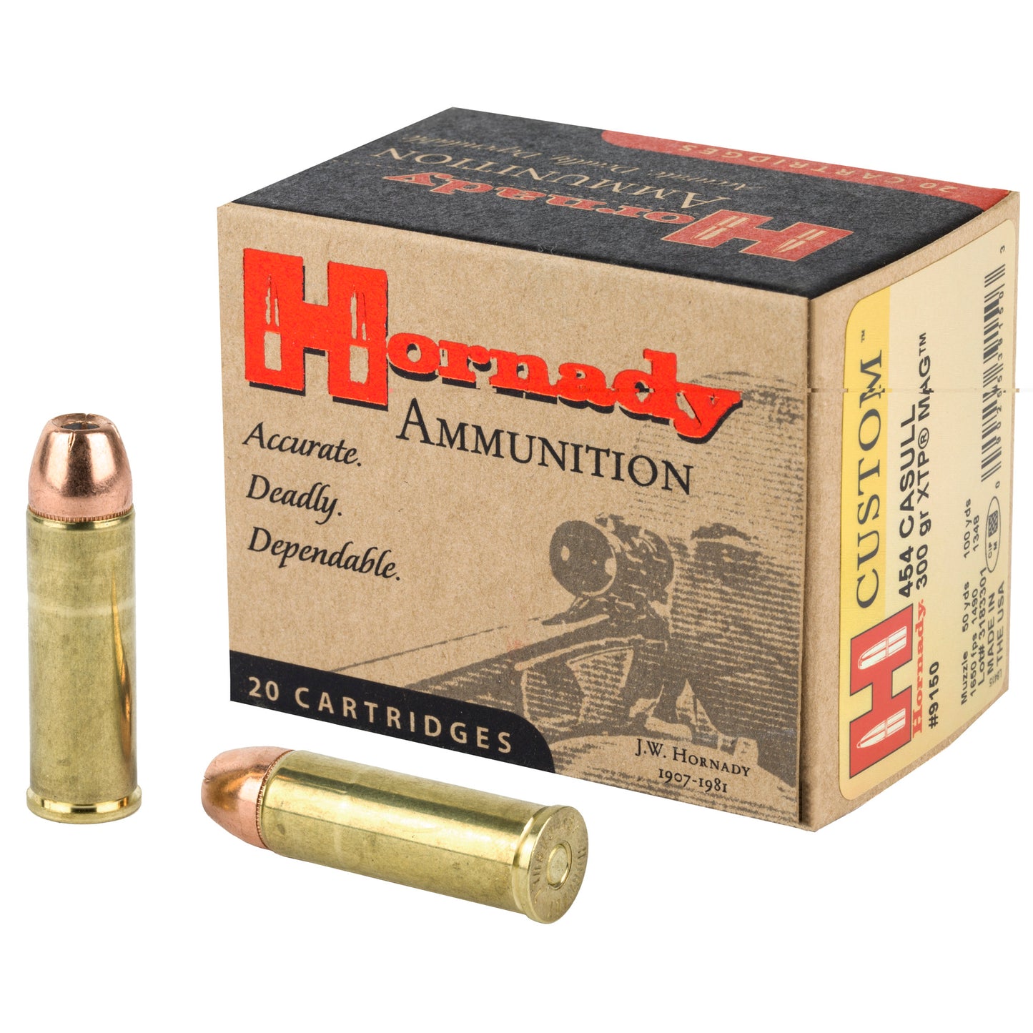 Hornady 454 Casull 300gr | JHP |  (20 Round Box)