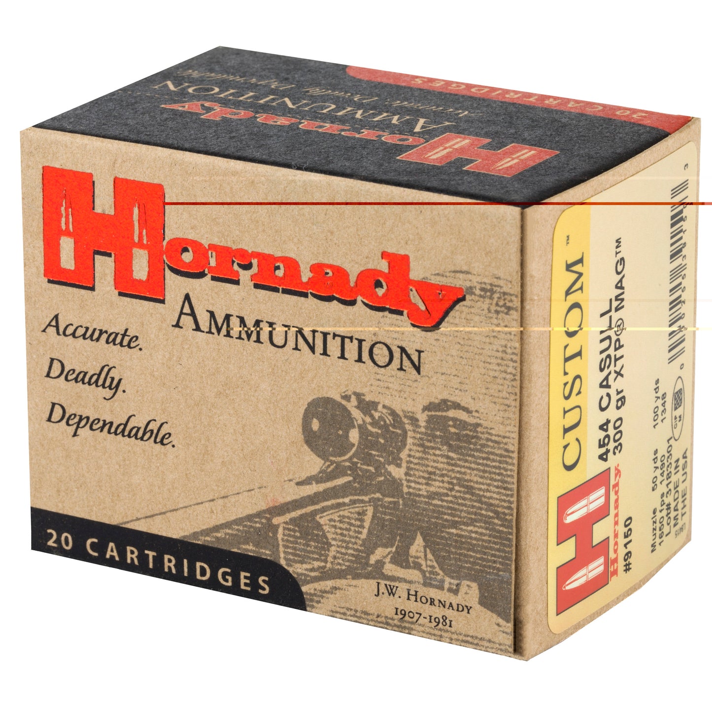 Hornady 454 Casull 300gr | JHP |  (20 Round Box)