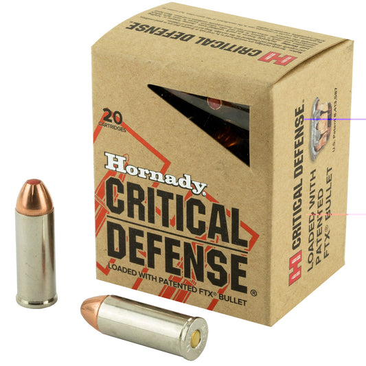 Hornady, Critical Defense, 45 Colt, 185 Grain, FTX  (200 Round Case)