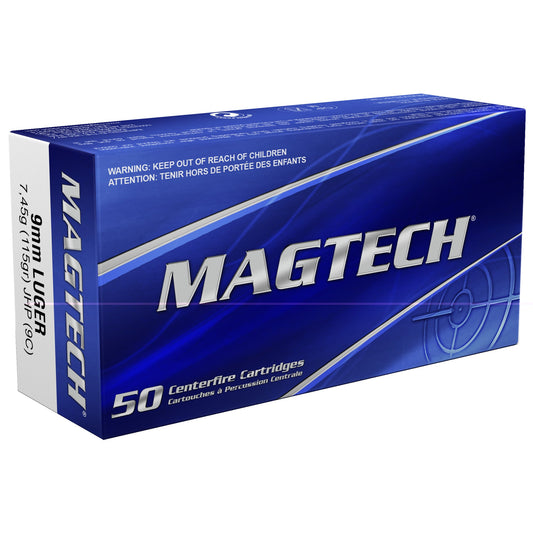 Magtech, Sport Shooting, 9MM, 115 Grain, Jacketed Hollow Point  (1000 Round Case)