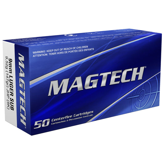 Magtech, Subsonic, 9MM, 147 Grain, Jacketed Hollow Point  (1000 Round Case)