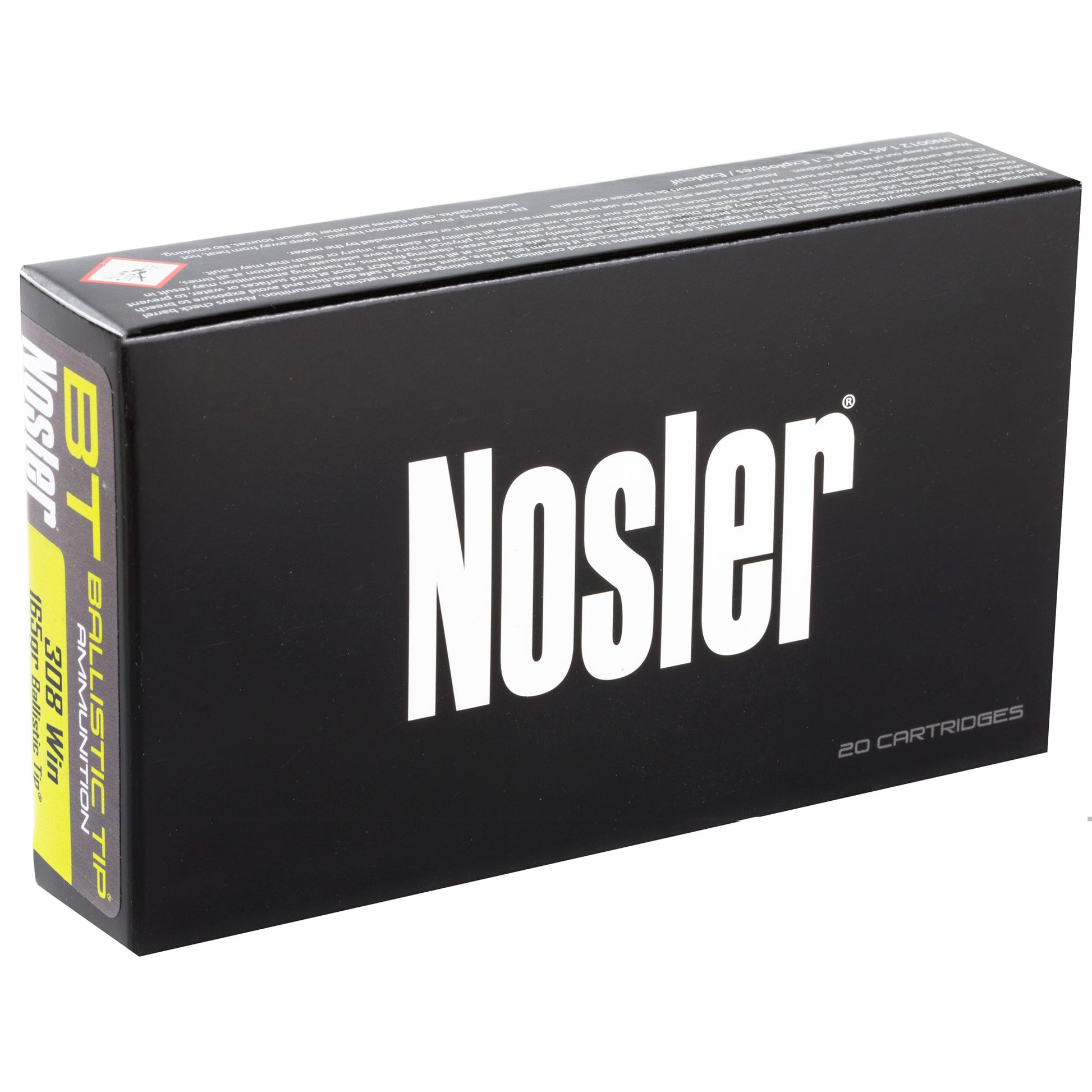 Nosler, Ballistic Tip Hunting, 308 Win, 165 Grain, Ballistic Tip, 20 Round Box