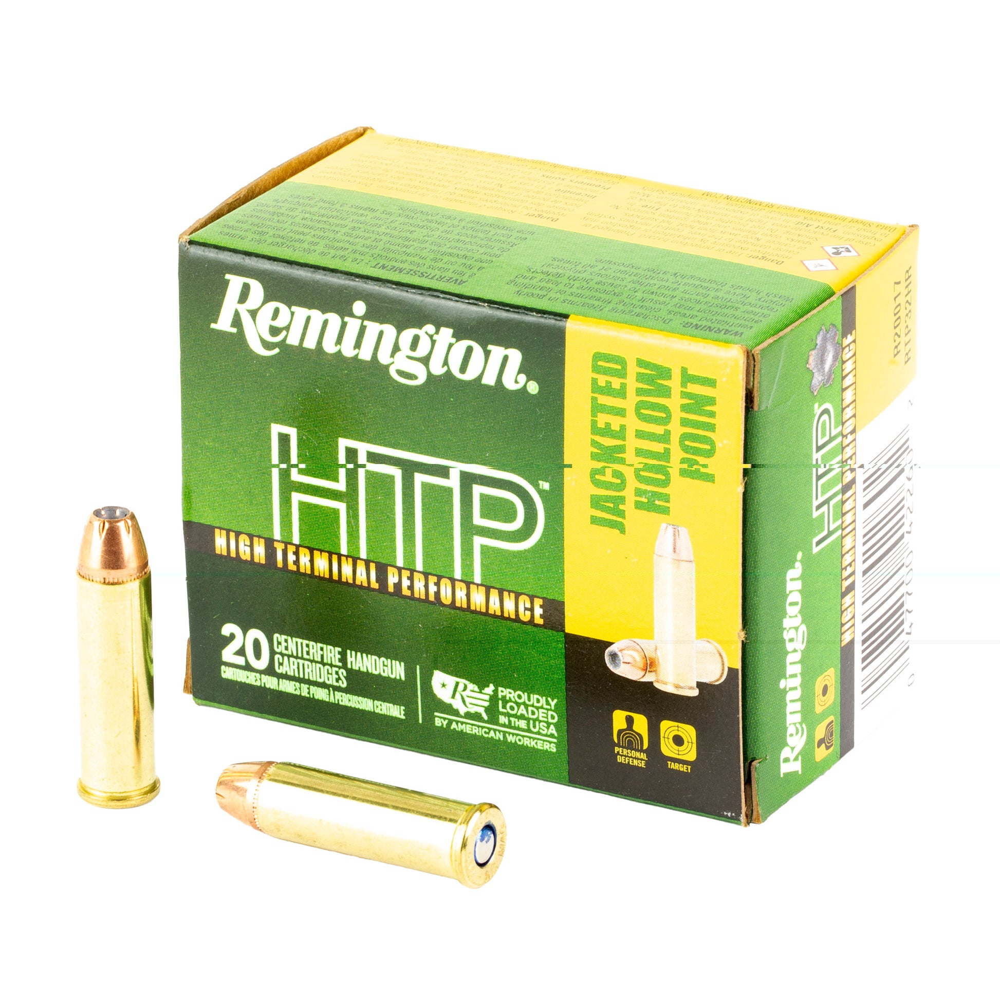 Remington, High Terminal Performance, HTP, .32, Harrington & Richardson, H&R Magnum, 85grain | Jacketed Hollow Point, JHP | 20 Rounds per Box