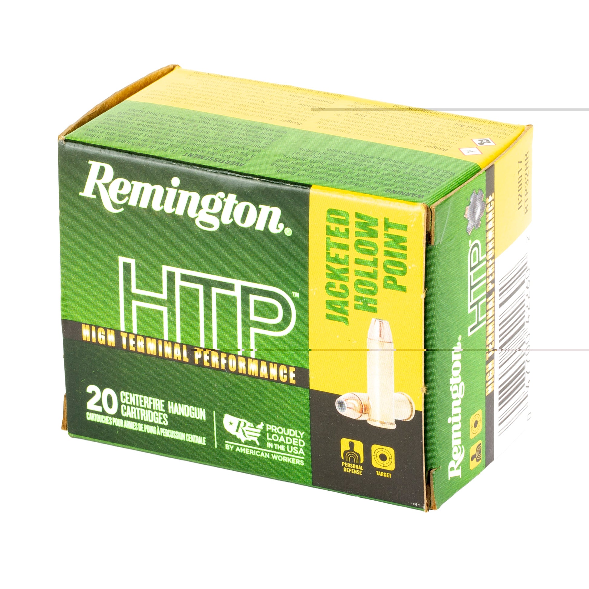 Remington, High Terminal Performance, HTP, .32, Harrington & Richardson, H&R Magnum, 85grain | Jacketed Hollow Point, JHP | 20 Rounds per Box