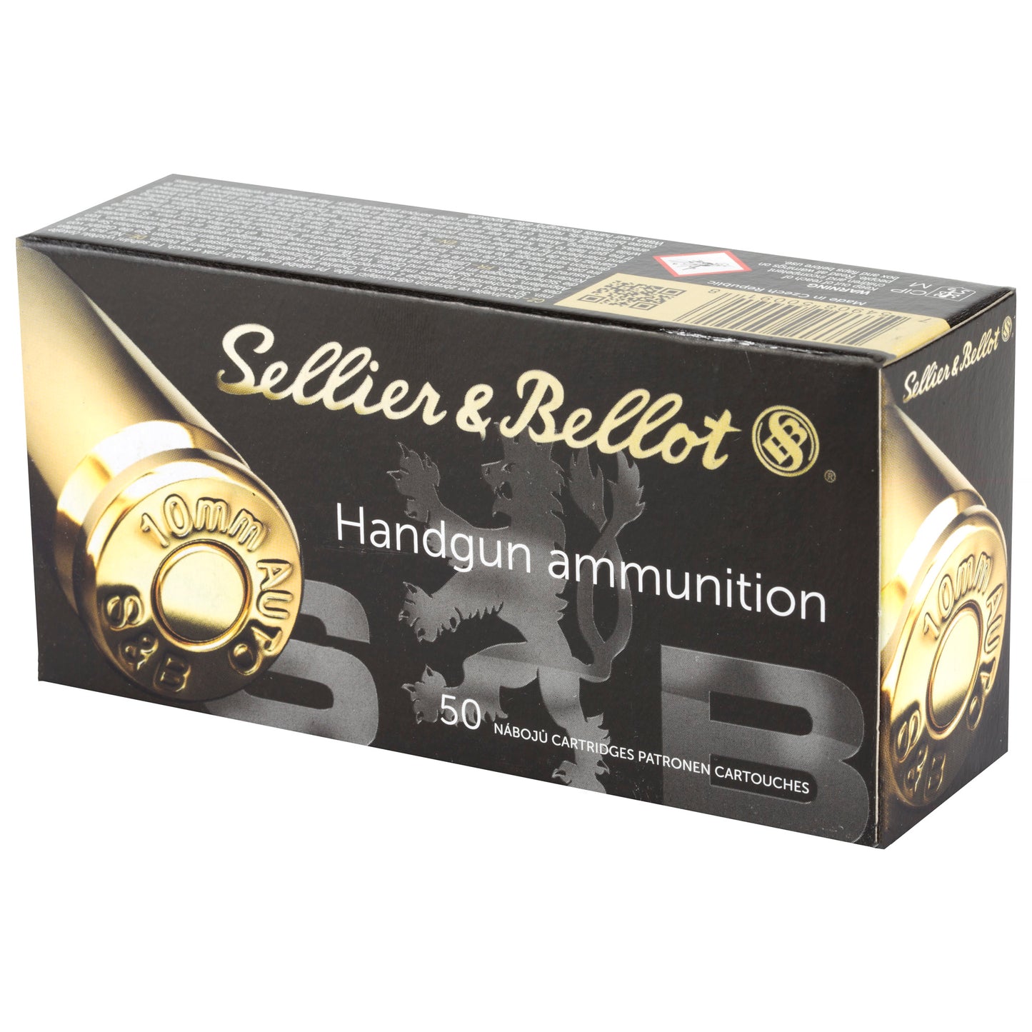 Sellier & Bellot 10mm, 180grain, Full Metal Jacket, FMJ, 50 Round Box