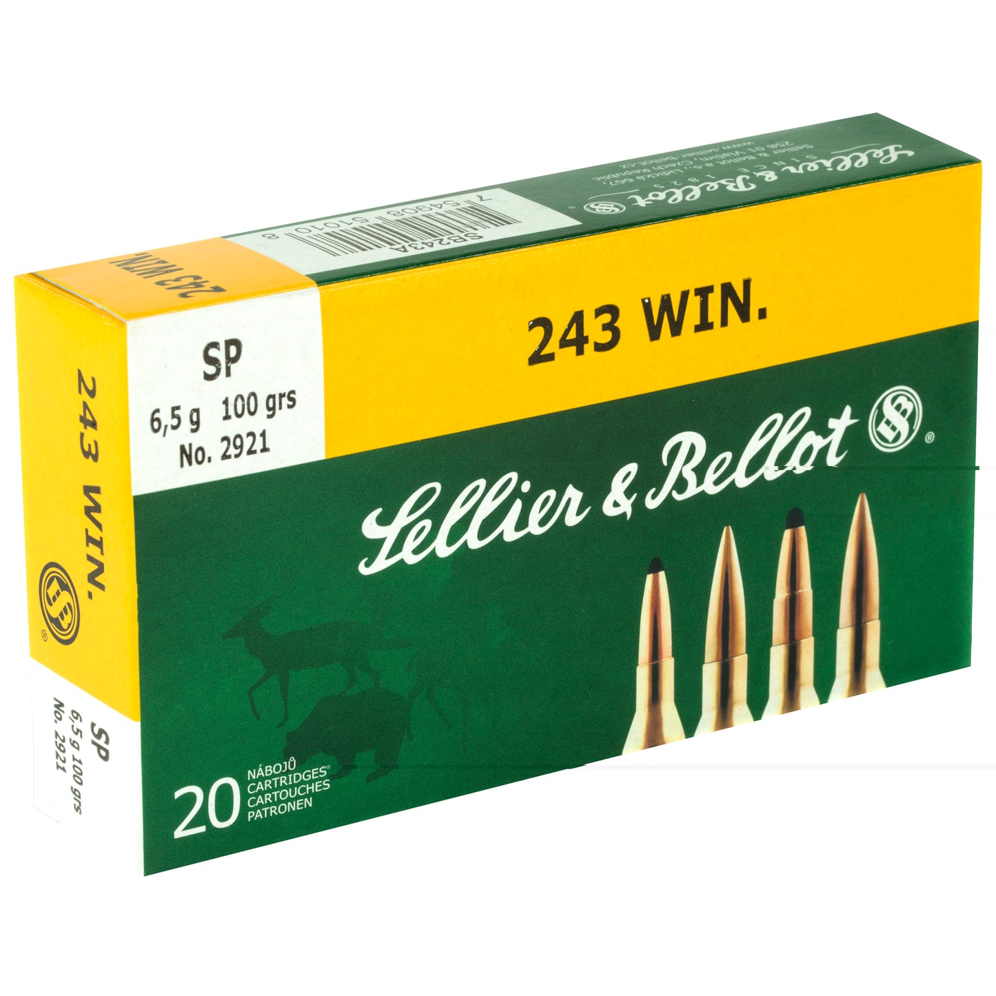 Sellier & Bellot, Rifle, 243WIN, 100 Grain | SP |  (20 Round Box)