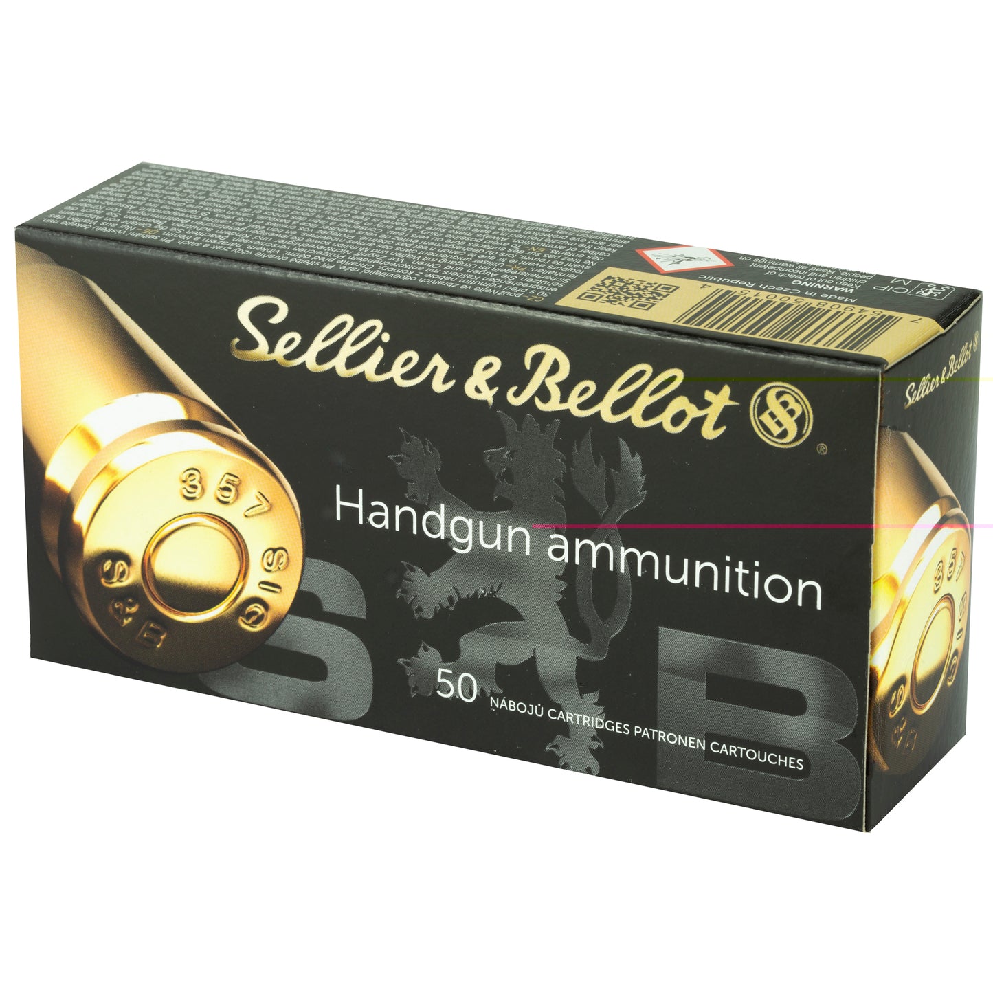 Sellier & Bellot Handgun Ammunition, .357 Sig, 140 Grain | Full Metal Jacket, FMJ | 50 Rounds per Box 