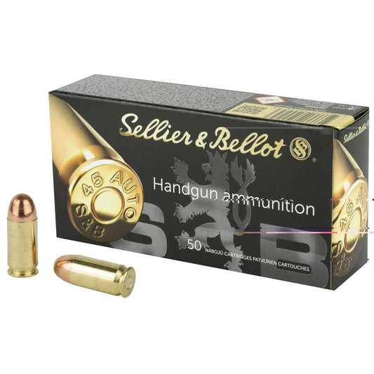 Sellier & Bellot, Pistol, 45ACP, 230 Grain, Full Metal Jacket  (1000 Round Case)