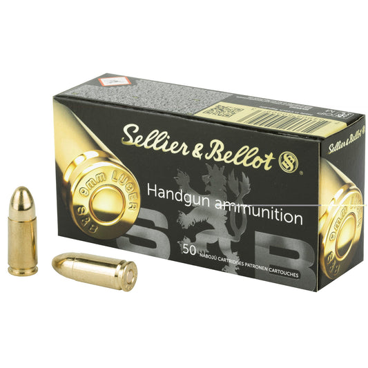 Sellier & Bellot, Pistol, 9MM, 124 Grain, Full Metal Jacket  (1000 Round Case)