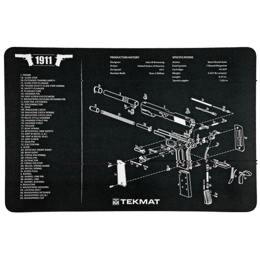 Tekmat Pistol Mat 1911 Blk