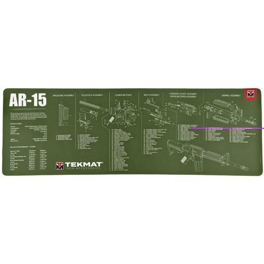 Tekmat Rifle Mat Ar15 Od Green