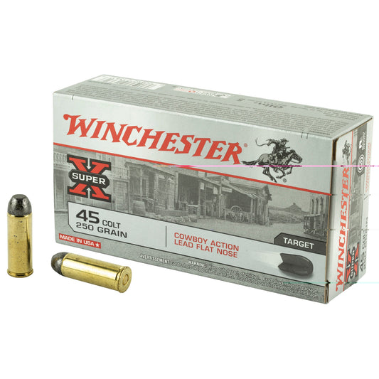 Winchester Ammunition, USA, 45LC, 250 Grain, Cowboy Action, Lead Flat Nose  (500 Round Case)