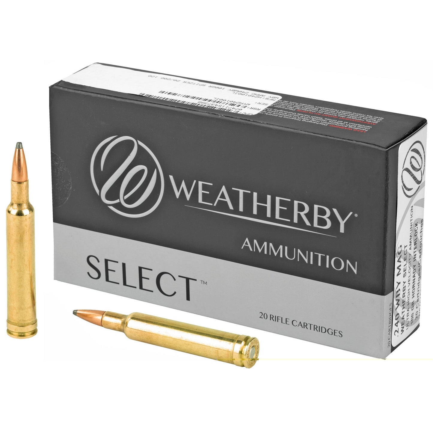 Weatherby, Select, 240 Weatherby Magnum, 100Gr, Interlock, (200 Round Case)