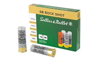 Sellier & Bellot, Shotshell, 12 Gauge, 2.75", 00 Buck, 12 Pellets  (250 Round Case)