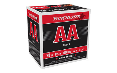 Winchester Ammunition, AA Target Load, 28 Gauge, 2.75", #9, .75 oz, Shotshell  (250 Round Case)