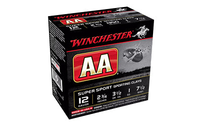 Winchester Ammunition, AA Supersport Sporting Clay, 12 Gauge 2.75", #7.5, 1 oz, 3 1/2 Dram  (250 Round Case)