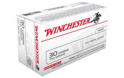 Winchester Ammunition, USA, 30 Carbine, 110 Grain, Full Metal Jacket  (500 Round Case)