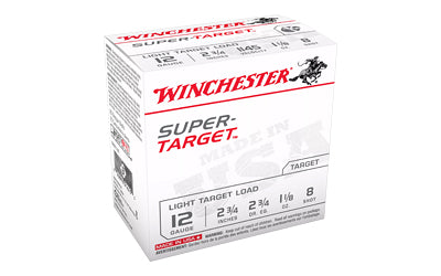 Winchester Ammunition, Super Target, 12 Gauge 2.75", #8, 1 1/8 oz  (250 Round Case)