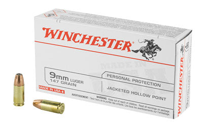 Winchester USA 9mm 147 Grain |JHP|  (500 Round Case)