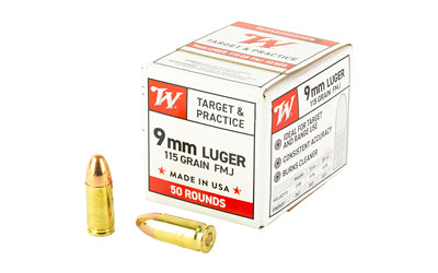 Winchester USA, 9mm Luger, 115 Grain |FMJ|  (1000 Round Case)