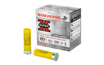 Winchester Ammunition, Xpert, 20 Gauge, 2.75", #6, 3/4 oz., Steel Shot, Lead Free  (250 Round Case)